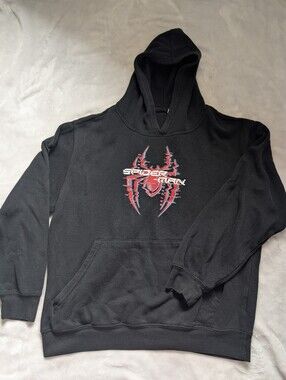 Marvel Spider-Man Black Graphic Hoodie Youth XL 14/16 Pullover Sweatshirt